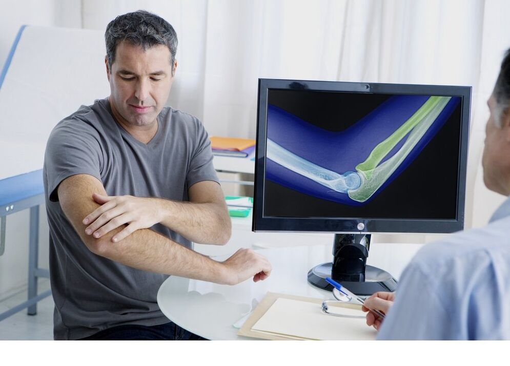 artróza lakťového kĺbu na obrázku X -Ray